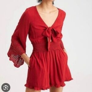 American Eagle Outfitters Red Romper